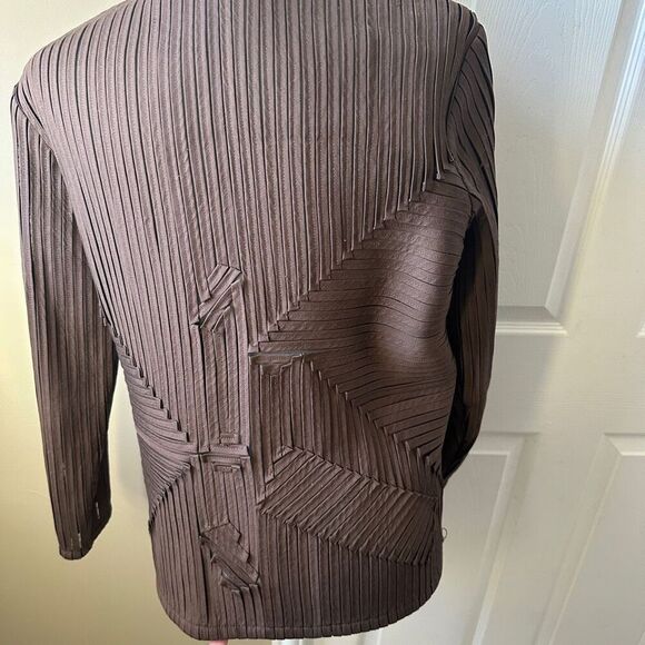 Laura Ashley large brown formal front zipper long sleeve jacket - Picture 4 of 5